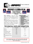 Bunn Lubricant Tech Sheet