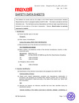 Maxell ER Battery SDS