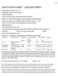 SAFETY DATA SHEET - LEAD BATTERIESTHAIHUAWEI SAFETY DATA SHEET - LEAD BATTERIESTHAIHUAWEI