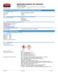 STD AEROSOL MANDARIN ORANGE FG401504 SDS STD AEROSOL MANDARIN ORANGE FG401504 SDS
