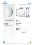 SEAT TOILET ROUND PLASTIC REMOVABLE WHITE spec sheet