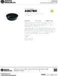 American Metalcraft AB67BK Specsheet