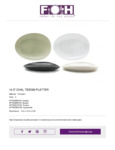 14 1/2" Oval Plate_FOH Tides Collection 14 1/2" Oval Plate_FOH Tides Collection