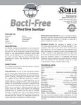 Noble Chemical Bacti-Free Spec Sheet