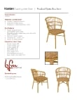 163PH28CNT_Roatan Arm Chair_Spec Sheet 163PH28CNT_Roatan Arm Chair_Spec Sheet