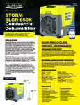 STORM 850X DEHUMIDIFIER spec sheet STORM 850X DEHUMIDIFIER spec sheet