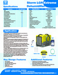 STORM EXTREME DEHUMIDIFIER spec sheet STORM EXTREME DEHUMIDIFIER spec sheet