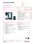 19-Convotherm maxx pro - easyDial 10.10 Gas Boiler - Specification UL 19-Convotherm maxx pro - easyDial 10.10 Gas Boiler - Specification UL
