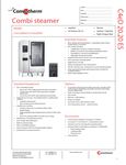 Convotherm 20.20 Spec Sheet Convotherm 20.20 Spec Sheet