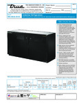 True TBB-24GAL-60-HC 59 7/8" Black Solid Door Narrow Back Bar Refrigerator with LED Lighting