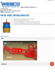 Wesco Drum Lifter Spec Sheet