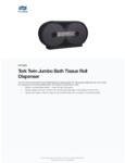 Tork 247549A Black Double Roll Jumbo Toilet Tissue Dispenser Tork 247549A Black Double Roll Jumbo Toilet Tissue Dispenser