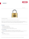 ABUS 180IB/50 Combination Lock Specsheet