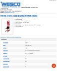 Wesco Steel Hand Winch Platform Stacker Specsheet Wesco Steel Hand Winch Platform Stacker Specsheet