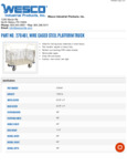 Wesco Steel Wire Cage Platform Truck Specsheet