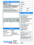 Continental Refrigerator RA118NBS Spec Sheet Continental Refrigerator RA118NBS Spec Sheet
