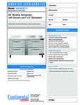 Continental Refrigerator SW60-N-BS-D Spec Sheet Continental Refrigerator SW60-N-BS-D Spec Sheet