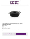Front of The House DBO139BKC20 Kiln? 74 oz. Black Round Porcelain Ovenware Dish with Lid - 2/Case Front of The House DBO139BKC20 Kiln? 74 oz. Black Round Porcelain Ovenware Dish with Lid - 2/Case