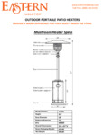Eastern Tabletop Mushroom Patio Heater Specs Eastern Tabletop Mushroom Patio Heater Specs