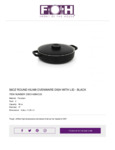 Front of The House DBO140BKC20 Kiln? 56 oz. Black Round Porcelain Ovenware Dish with Lid - 2/Case Front of The House DBO140BKC20 Kiln? 56 oz. Black Round Porcelain Ovenware Dish with Lid - 2/Case