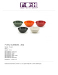Front of The House DBO153BEP22 Kiln? 28 oz. Vanilla Bean Oval Porcelain Bowl - 6/Case