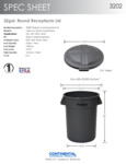 3202_32gal. Round Receptacle Lid_SPEC SHEET_2025