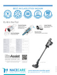 NACECARE NQ 100 QUICK STICK VACUUM CLEANER spec sheet