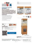 Benchmark USA Popcorn Machine Specsheet