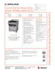 Garland Cuisine Series Spec Sheet