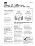 3M Ultimate FX Full Facepiece Reusable Respirator FF-400 Specsheet