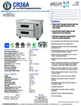 Hoshizaki CR36A Spec Sheet Hoshizaki CR36A Spec Sheet