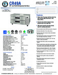 Hoshizaki CR49A Spec Sheet