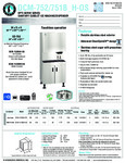 Hoshizaki DCM-752BAH-OS Spec Sheet Hoshizaki DCM-752BAH-OS Spec Sheet