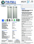 Hoshizaki F1A-FS Spec Sheet