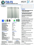 Hoshizaki F3A-FS Spec Sheet Hoshizaki F3A-FS Spec Sheet