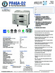 Hoshizaki PR46A-D2 Spec Sheet Hoshizaki PR46A-D2 Spec Sheet