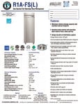 Hoshizaki R1A-FS Spec Sheet
