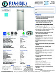 Hoshizaki R1A-HS Spec Sheet