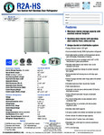 Hoshizaki R2A-HS Spec Sheet Hoshizaki R2A-HS Spec Sheet
