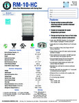 Hoshizaki RM-10-HC Spec Sheet