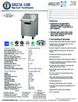 Hoshizaki SR27A-12M Spec Sheet Hoshizaki SR27A-12M Spec Sheet