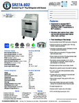 Hoshizaki SR27A-8D2 Spec Sheet Hoshizaki SR27A-8D2 Spec Sheet