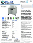 Hoshizaki SR36A-15M Spec Sheet Hoshizaki SR36A-15M Spec Sheet