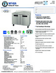 Hoshizaki WF48A Spec Sheet Hoshizaki WF48A Spec Sheet