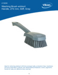 BRUSH,WASHING,STIFF,10",PP/PBT,GRAY spec sheet