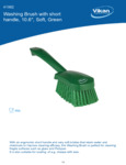 Vikan 41982 10 5/8" Green Washing Brush with Soft Bristles spec sheet Vikan 41982 10 5/8" Green Washing Brush with Soft Bristles spec sheet