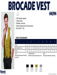 Mens Brocade Vest Specsheet