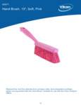 BRUSH,HAND,SOFT,14",PP/PBT,PINK spec sheet BRUSH,HAND,SOFT,14",PP/PBT,PINK spec sheet