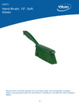 BRUSH,HAND,SOFT,14",PP/PBT,GREEN spec sheet