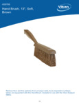 BRUSH,HAND,SOFT,14",PP/PBT,BROWN spec sheet BRUSH,HAND,SOFT,14",PP/PBT,BROWN spec sheet